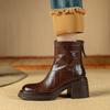 Womens Knee High Boots Winter Square Toe Block Heel Fashion Slim Riding