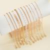 12Pcs Vintage Elegant Gold Color Bracelet Sets Simple Copper Metal Zircon Pearl Chain Bracelet Everyday Party Jewelry Gifts 2026