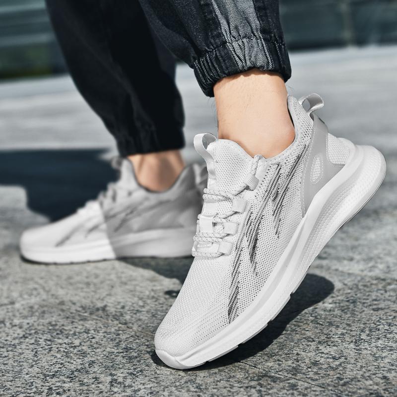 Men's Shoe Platform Lightweight Tennis Sneakers Summer Outdoor Running Mesh Breathable Travel Versatile Casual Shoes Size 45