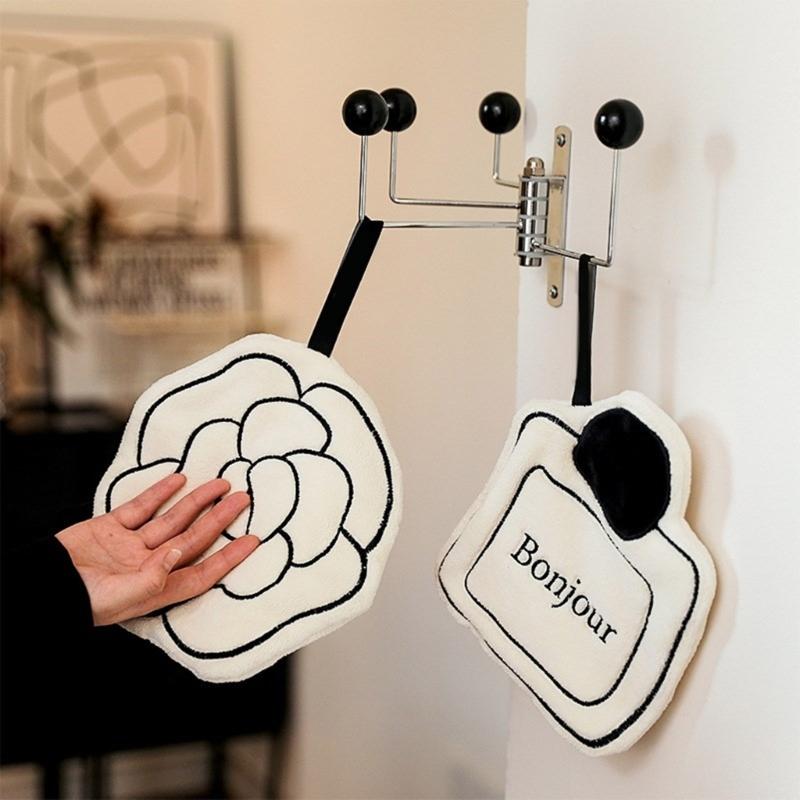 Hanging Hand Towel with Hanging Lanyard for Kitchen & Bathroom, Hand Dry Towel Super Absorbent Fast Drying Washcloths