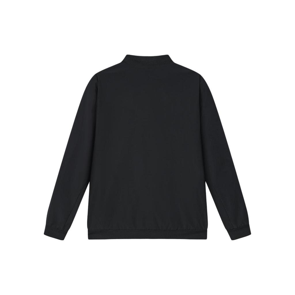 Fila Solid Color Baseball Collar Woven Casual Jacket Men Jacket Black F11M412708F-BK