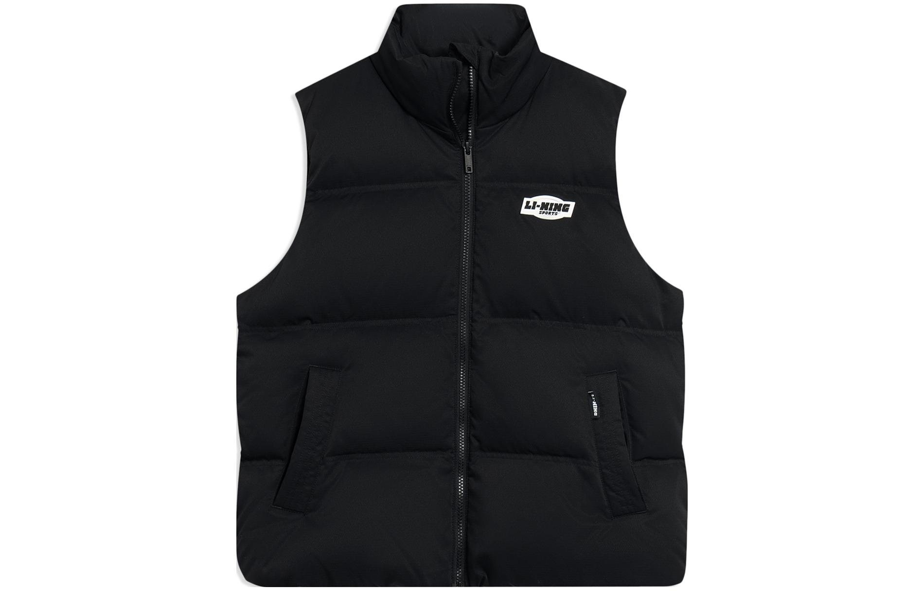 Li Ning Sports Trendy Collection Vests Women s Black Stand Collar Moderate Other AMRT060-2 S