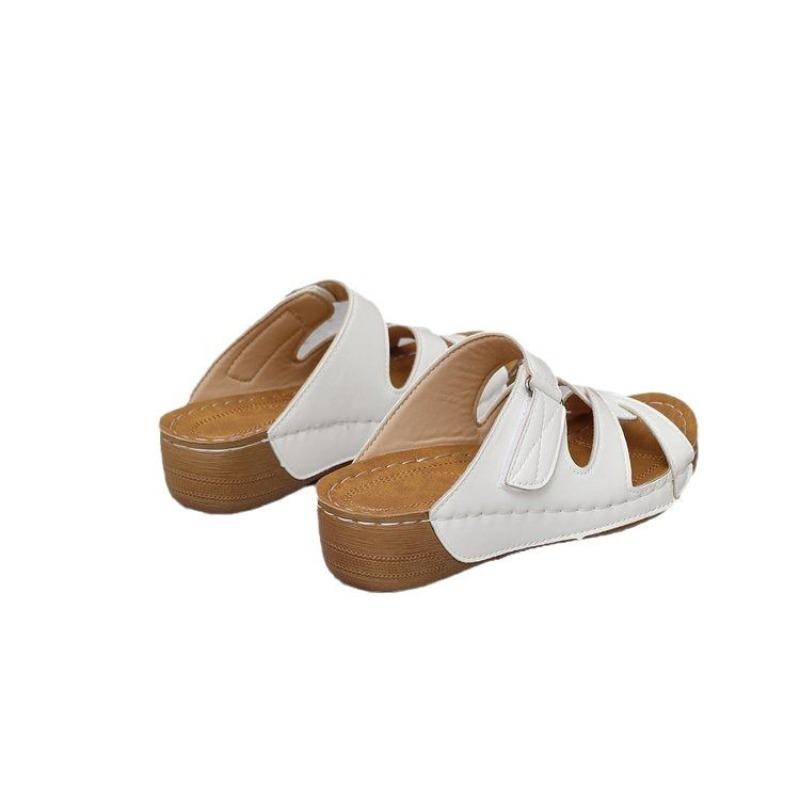 Large size sandals women's summer new Velcro women's shoes slippers size