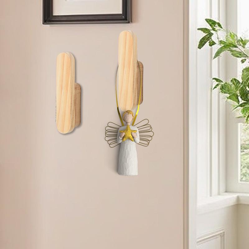 5Pcs Bohemian Solid Wood Creative Wall Door Back Shelf Simple Home Homestay Bedroom Decoration Coat and Hat Rack Wall Hanger