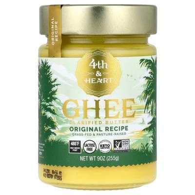 4th & Heart Grass-Fed Ghee Clarified Butter Original Recipe 255g (9 Oz)