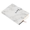 Locked Notebook Ribbon Bookmark Waterproof Cover Lined Notebook with Password Lock for Office School Gray