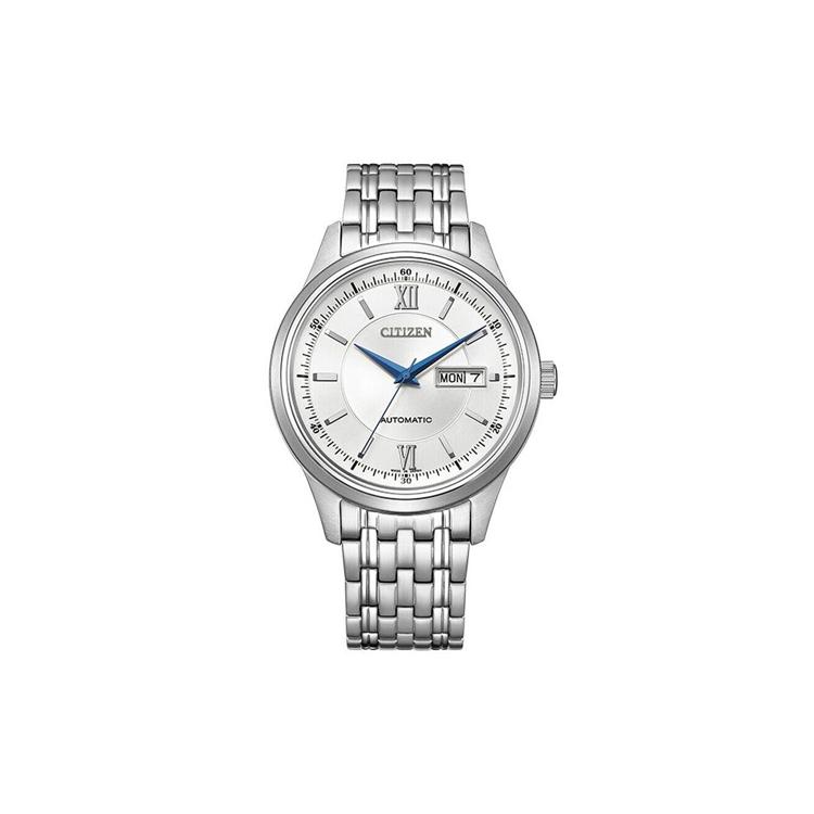 CITIZEN 50m Water Resistant Automatic Mechanical Movement Stainless Steel Strap Watch Unisex NY405062A White Dial