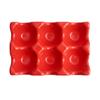Six-compartment Egg Storage Tray Rectangular Ceramic Grid Egg Storage Oven Mold Refrigerator Storage Container Kitchen Utensils