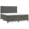 3143218 vidaXL Divan Bed and Mattress Dark Grey 180x200cm Velvet