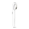 304 Stainless Steel Square-headed Spoon Long Handle Western Dining Teaspoon Coffee Dessert Spoons Silver Tableware