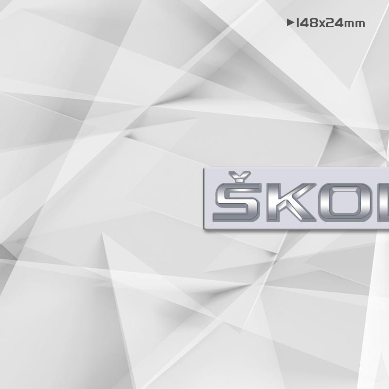 Für Chrome Silber SKODA 4x4 YETI FABIA RAPID SUPERB OCTAVIA KODIAQ KAROQ Emblem Auto Karosserie Kofferraum Kotflügel 3D Aufkleber Styling