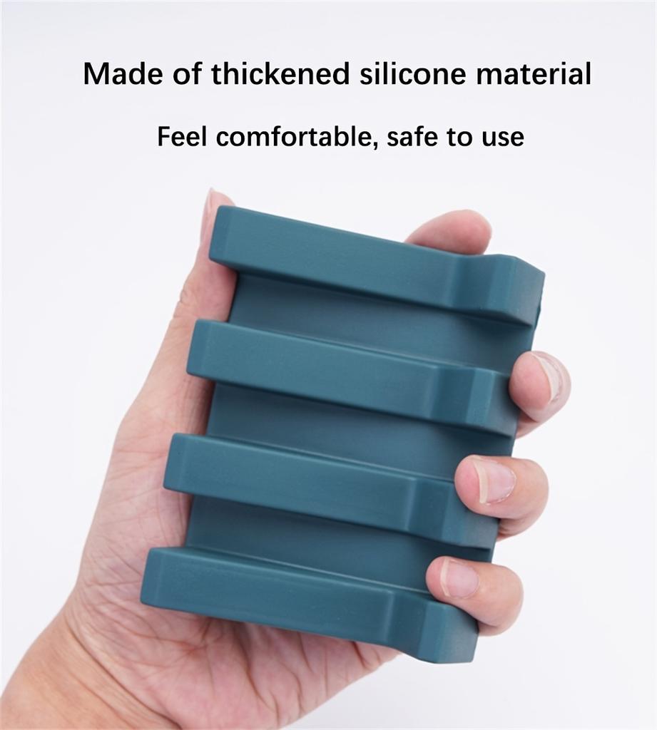 1pc Soap Dish Silicone Drain Tray Bathroom Storage Holder, Silicone Soap Tray