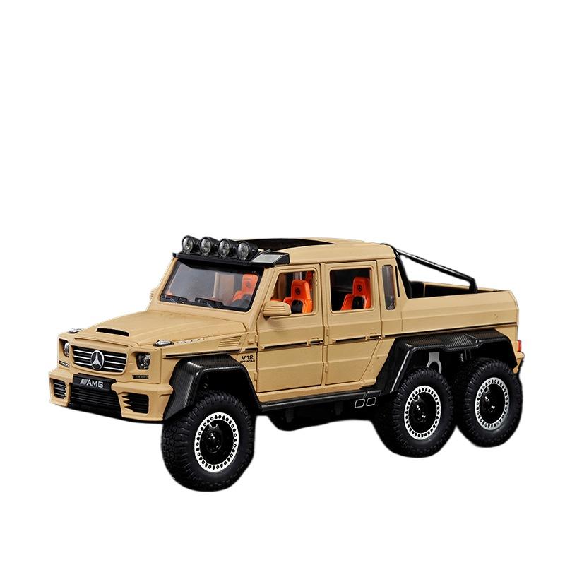 1/20 Benz G63 6X6 OFF-ROAD Alloy Cast Toy Car Model Sound and Light Children's Toy Collectibles Birthday Gift