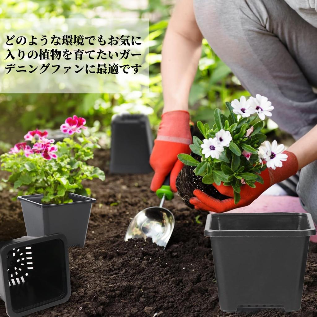 Kasanidika Seedling Set of X for Succulents and Houseplants Slits To Prevent Root Durable PP Indoor Gardening Pots, 40, 8.8cm 8cm, - Rot, Plastic,