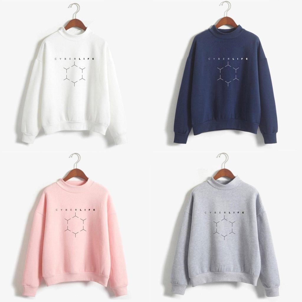 Detroit Become Human 5 Farben 3D Rollkragenpullover Hoodies Premium-Qualität Stoff