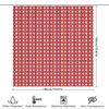 Red White Circular Pattern Shower Curtain Modern Home Bathroom Decor For Kids Bathrooms