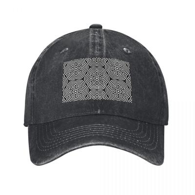 Geometic Seamless Pattern Baseball Caps Vintage Denim Washed Headwear Unisex Style Outdoor Running Hats
