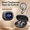 Open Ear Headphones Bluetooth 5.4 Earphones with Touchscreen Case, ANC ENC Noise Reduction, HiFi Stereo, Long Battery Life