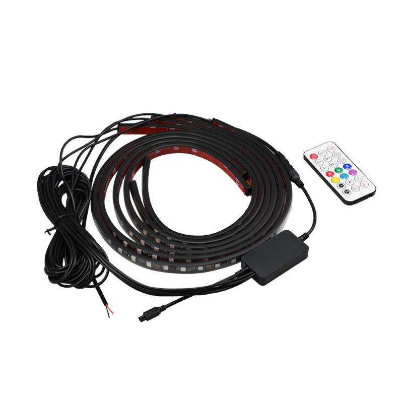 Wireless APP Remote Controls RGB Automotive Neon Kits External Chassis Atmosphere Lights 4 In 1 Fiber Optic Light Strips for All Vehicle Types