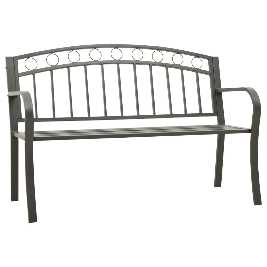 Garden Bench Gray 120 cm Steel