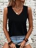 Women's Sleeveless V-Neck Tank Top In Multiple Colors