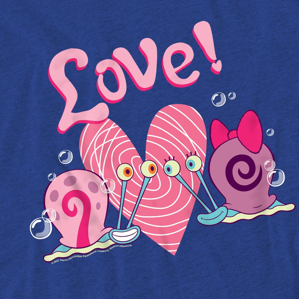 SpongeBob SquarePants Unisex Adult Valentine's Love Gary & Snellie T-Shirt