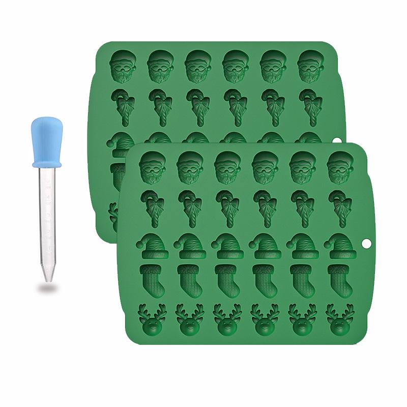 Christmas Silicone Mold: 5-Cavity for Tree, Gloves & Figurines