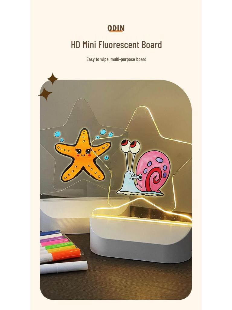 Erasable LED Drawing Board for Kids – Portable Desktop Doodle and Message Board