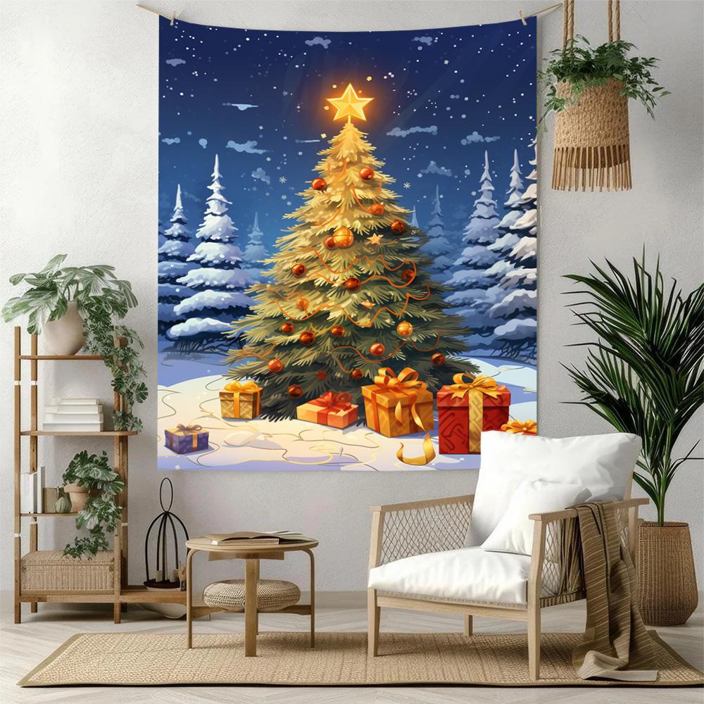 Christmas Wall Decor Tapestry Art For Pet Memorial Birthdaywedding Party Backdrop Family Gift