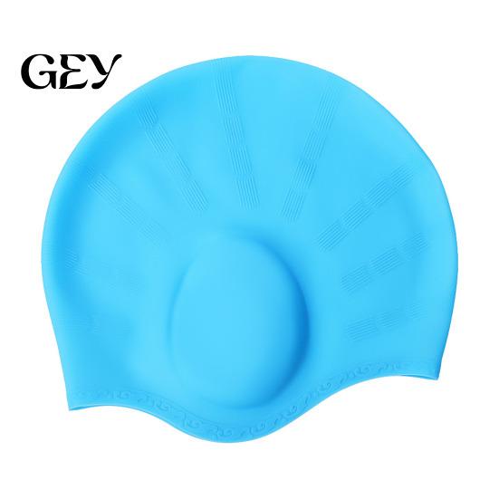 Short Hair Swim Cap Adults Silicone Swimming Cap, Waterproof Non-slip Elastic Pool Hat, Men Soft Women Ear Protection Bathing for Long