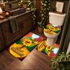 Plants Vs Zombies 3Pcs Personalized Customization Bathroom Mat Nonslip Floor Mat Set Toilet Lid Bathroom Mat Bathroom Absorbent Door Mat Decoration