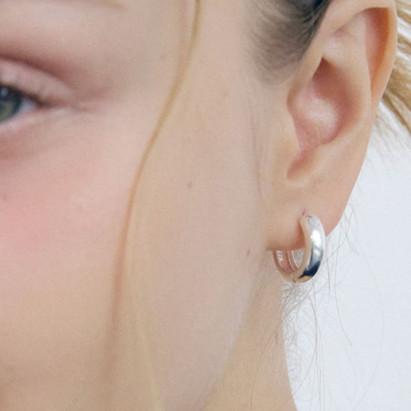 NUOY (925 Silver) Silver Ring Earrings