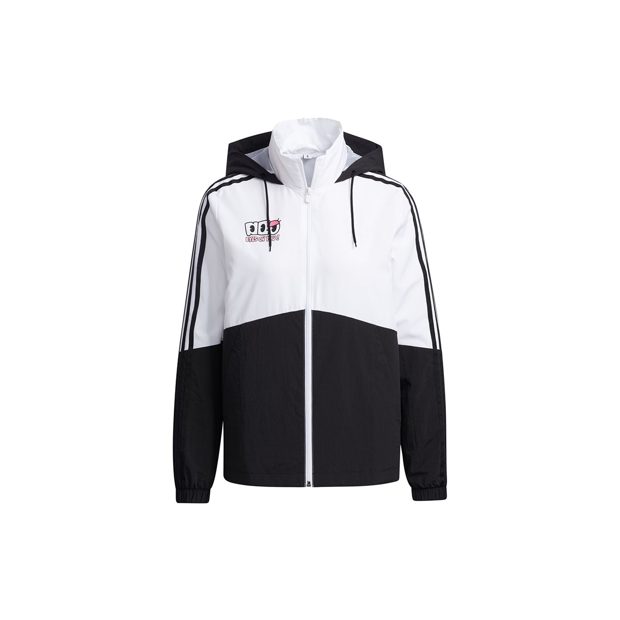 adidas NEO Women s Sportswear Woven Windbreaker Jacket Black White Pink Women GP5422 M