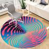 1pc Vortex Waves Office Round Area Rug,  Mat Suitable ForOffice, Under Office Chairs Bedroom Living Room Home Decor, Room Deco