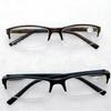 Nytt design for menn, svart/brun fjærhengsletempel Halv kantløs lesebrilleleser