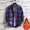 2024 Men's Plaid Velvet Warm Long Sleeve Shirt - Autumn/Winter Collection