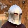 Barbuta Helma Středověká Rytířská Zbroj 18g Měkká Ocel Helma LARP Cosplay Halloweenský Kostým Hledí Válečníkova Helma Nejlepší Dárek