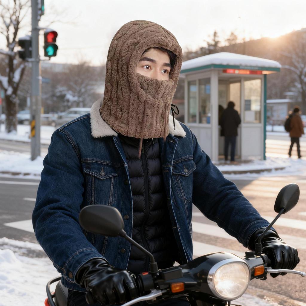 Snow Hat Windproof Adjustable Waterproof Thermal Riding Hat Winter Full Face Cover For Men Women Adults Outdoor Riding Cycling