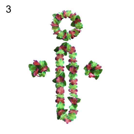 Practical Vibrant Colors Breathable Party Favors Holiday Wedding Beach Birthday Decorations Lei Kit for Beach Hawaiian Bracelets CDN
