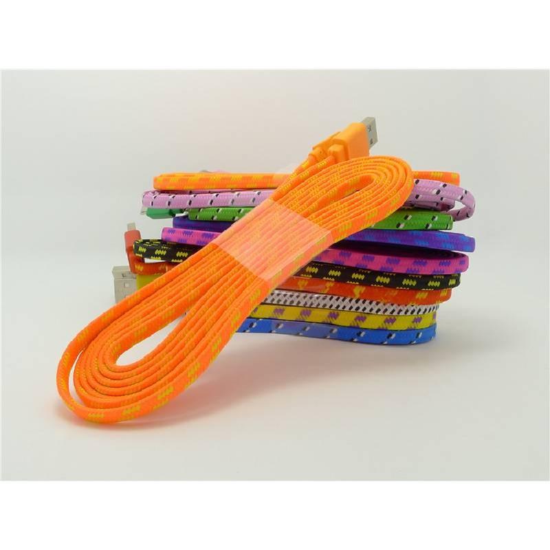 V8 Nylon Android Braided Usb Data Cable Single Micro Connector Mobile Charging