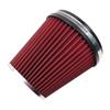 Universal Replacement 6" Inlet Cold Air Intake Filter Cone Performance Washable Clamp-On Dry Air Filters Red