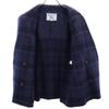 Burberrys wool Lapel switch double Jacket 11AR Navy system Old Women Used