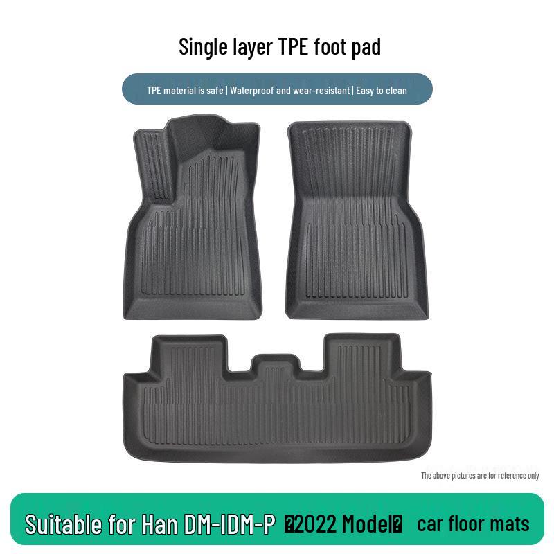 TPE Soft Floor Mats for 2022 BYD Han DM-i/DM-p, 3-Piece Set
