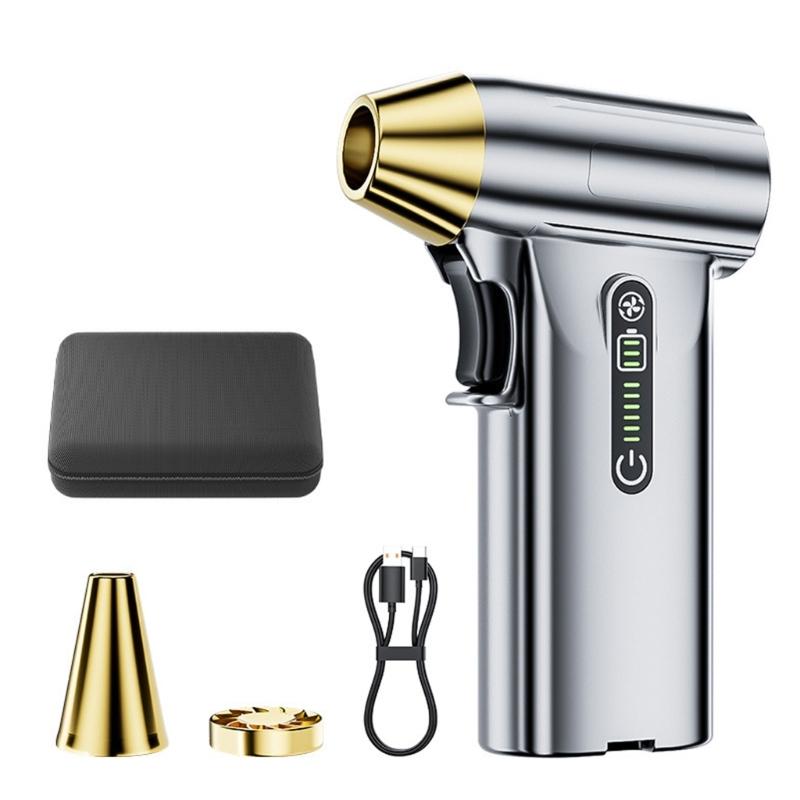 Cordless Blower 130000RPM Air Duster with Interchangeable Nozzles Light Weight Dust Blower for Outdoor Snow Use