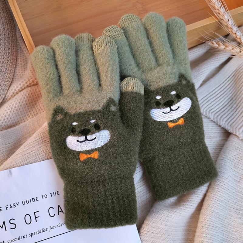 1 Pair of Cute Puppy-Shaped Warm Gloves in Three Colors to Choose From, Winter High-Quality and Adorable Cartoon  Year, Birthday, Unisex Gl