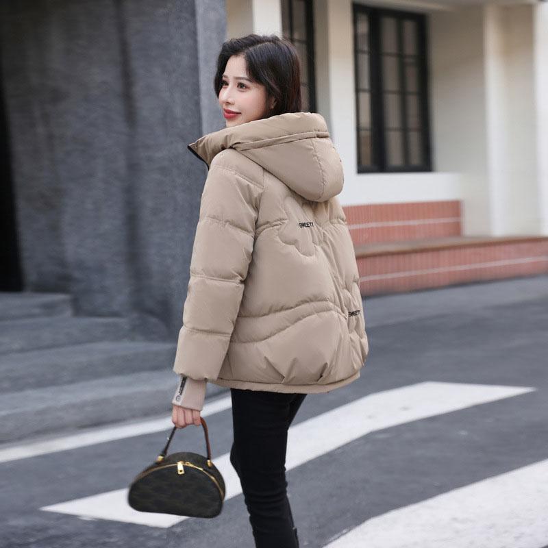 Women's Winter Oversize Jacket Down Cotton Padded Coat Loose Casual Overcoat Female Fashion Hooded Short Parkas