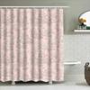 Toile De Jouy Shower Curtain Pink Classic French Country Style Bath Decor Home Decoration Waterproof Fabric Bathroom Decorations