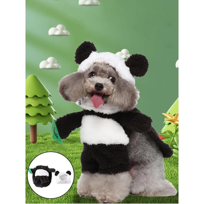 Panda Style Small Dog Clothes Luxury Designer Dog Coat Autumn Winter Warm Dogs Clothing Cute Cold Puppy Coats Pet Supplies