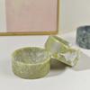 Luxury Fashion Natural Stone Candle Holder Tealight Home Hotel Wedding Festival Table Decor Green Marble Candle Stand