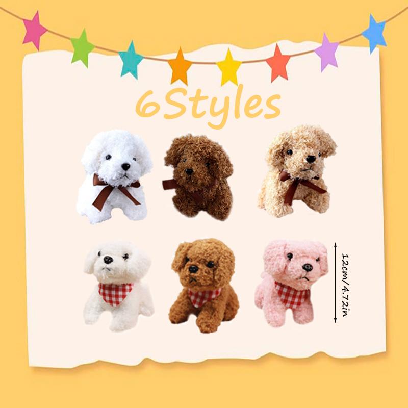 12/2s Teddyhunde Großhandel Mini-Plüschhunde Zum AdoptiereinenWelpen-Party Geburtstagsmitgebsel Kinder Stofftier Geschenke Karnevalspreis (12 cm) 12pcs yellow